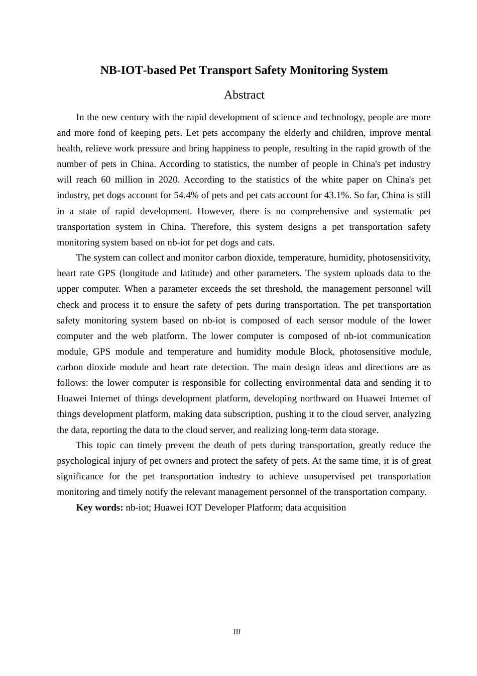 22年WP 基于NB-IOT的宠物运输安全监测系统-约27143字符.docx_第3页