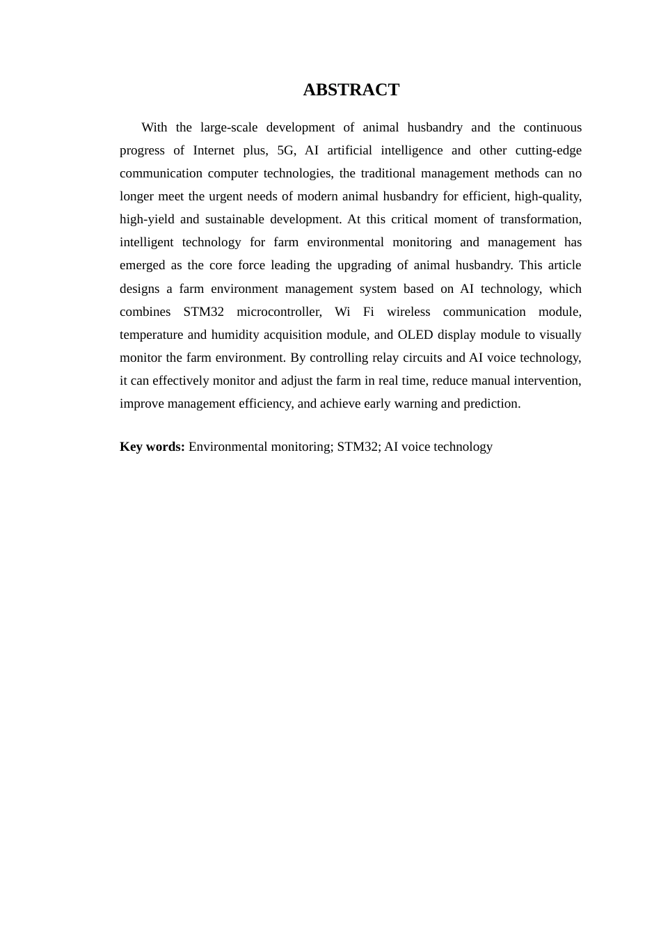 24年WP本科通信工程 基于AI技术的农场环境管理系统设计-约20229字符.docx_第5页