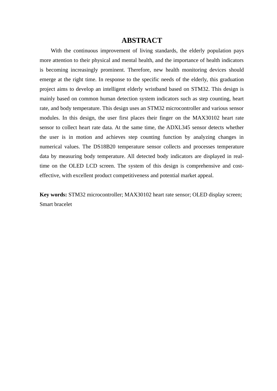 24年WP本科通信工程 基于STM32的老年人智能手环设计-约15181字符.docx_第5页
