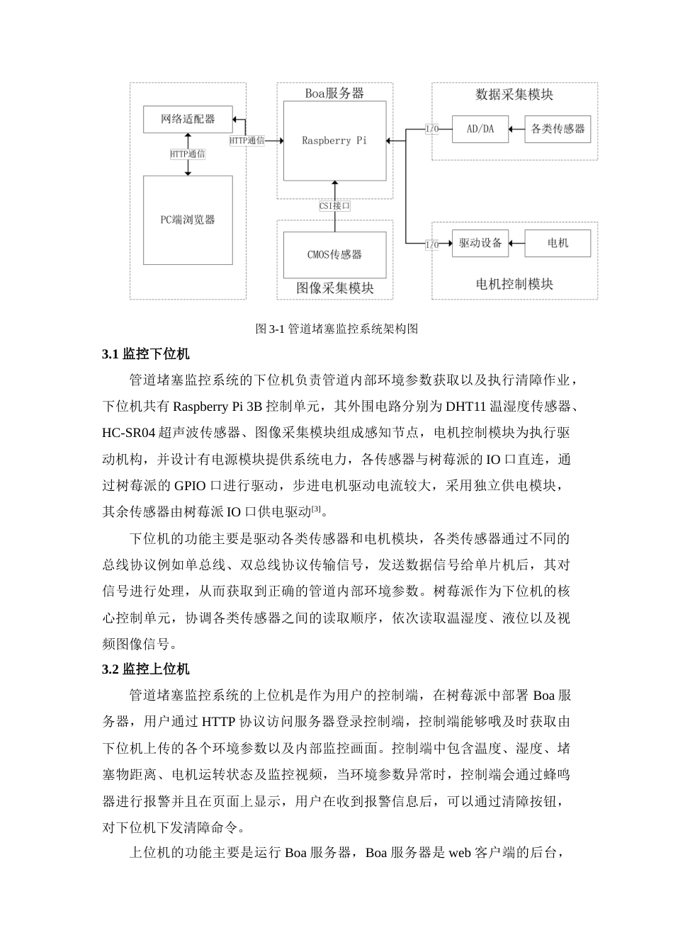 22年WP 基于树莓派的管道堵塞监控系统的设计与实现-约11314字符.docx_第5页