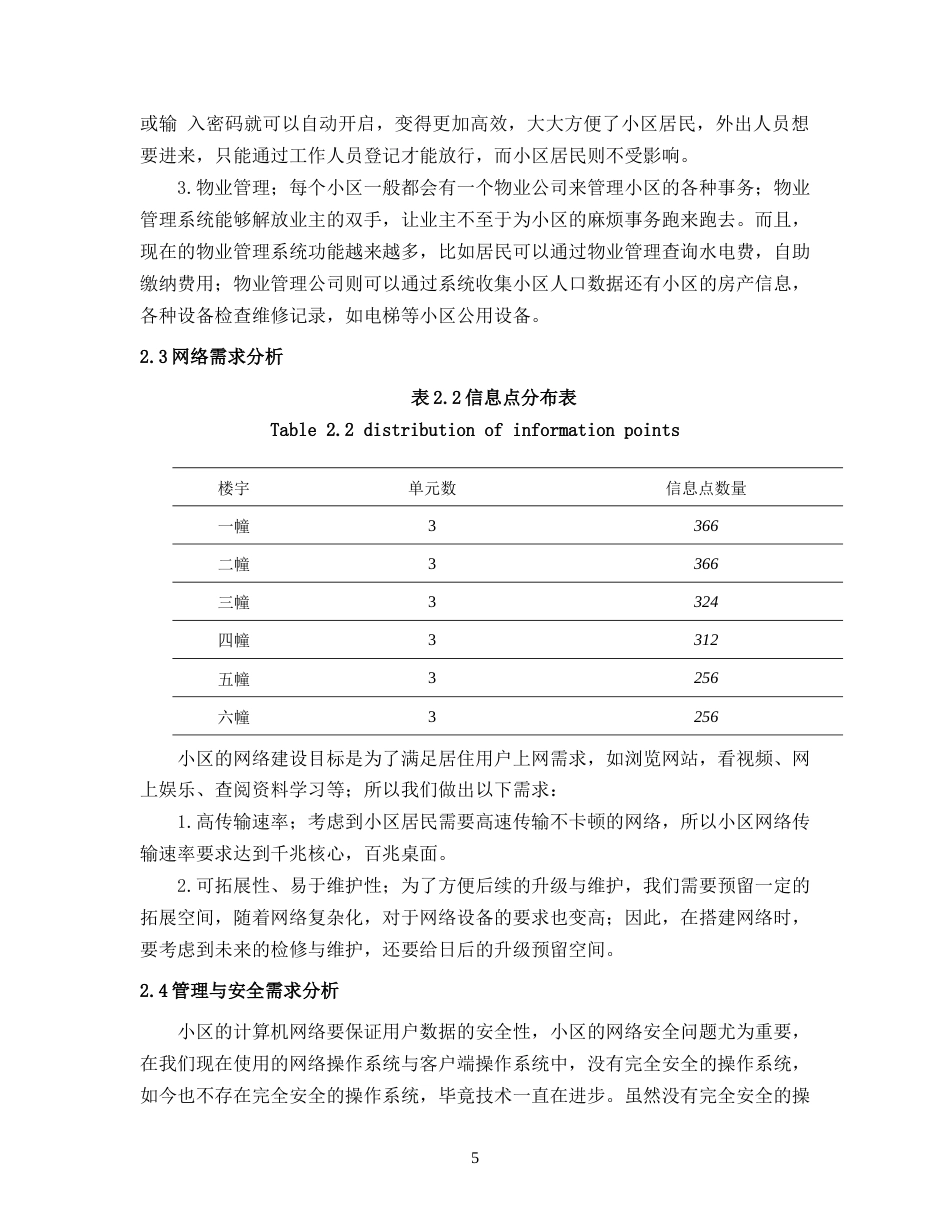 22年WP 某住宅小区的网络设计与规划-约14449字符.docx_第5页