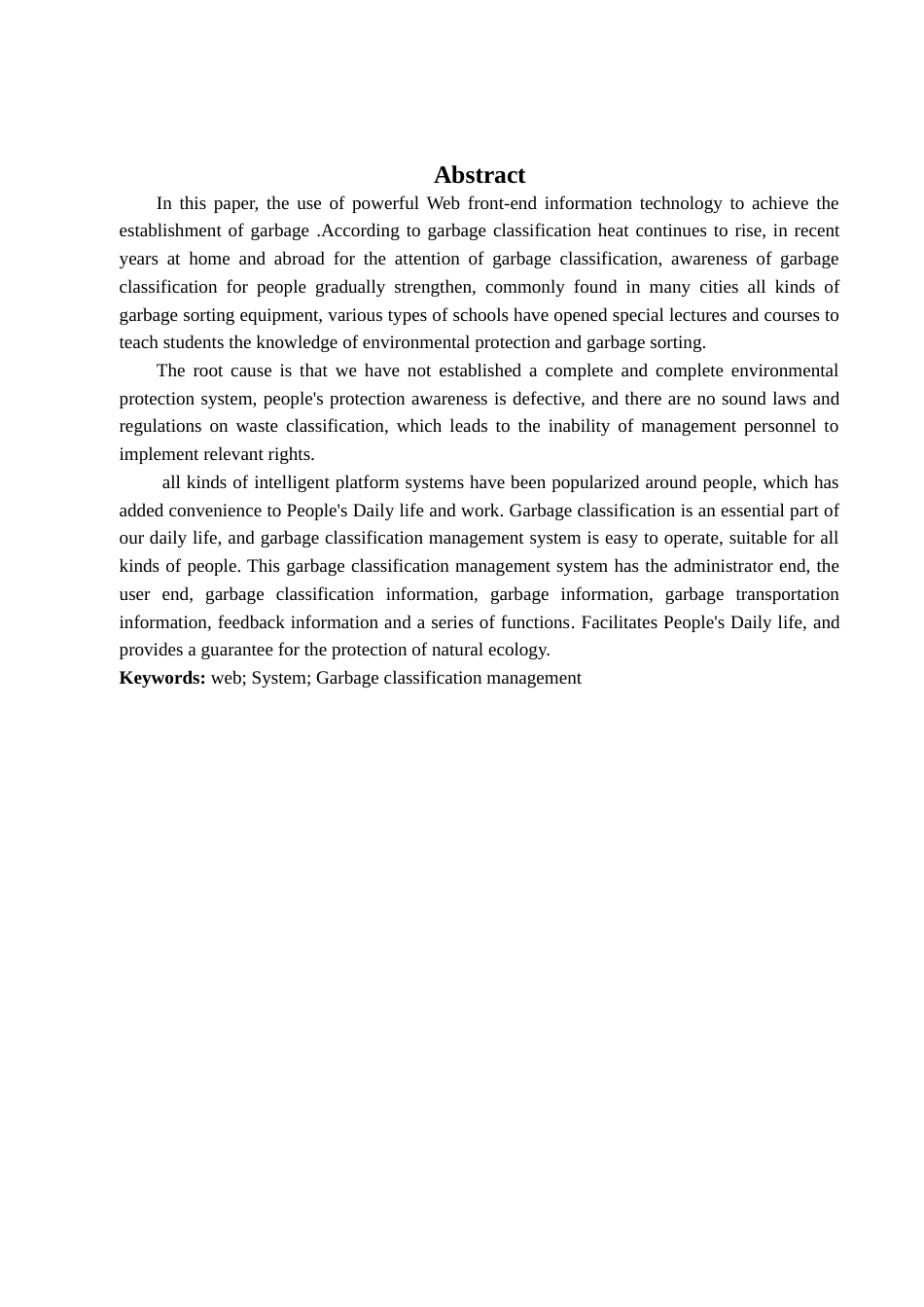 22年WP终稿 基于web的开发的垃圾分类管理系统-约9948字符.docx_第4页