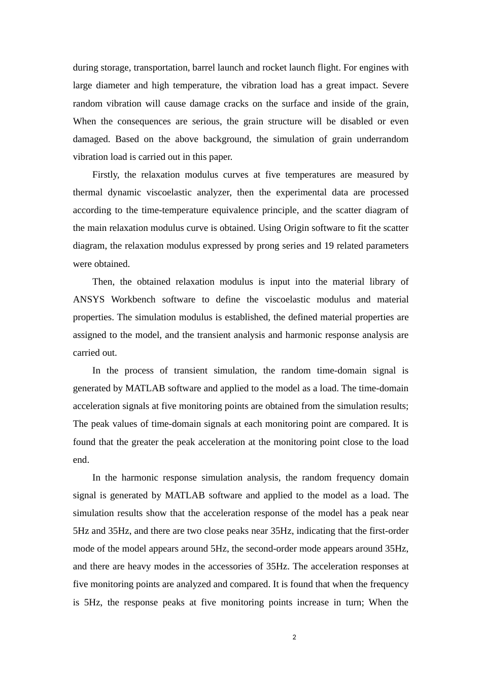 22年WP终稿 _固体推进剂在随机载荷下的响应分析-约22823字符.docx_第2页