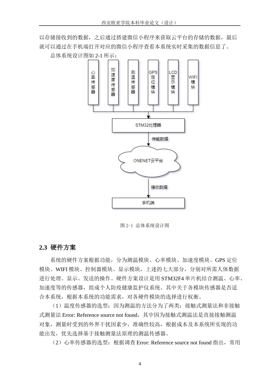 22年WP 毕业论文--李泽鑫-基于单片机的个人防疫健康监护仪4-7-约17900字符.docx_第4页
