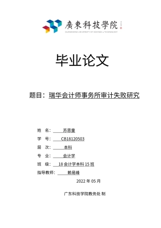 22年WP 瑞华会计师事务所审计失败研究-约13706字符.docx