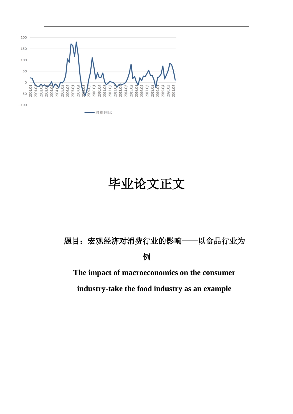 22年WP终稿 宏观经济对消费行业的影响——以食品行业为例-约22153字符.docx_第1页