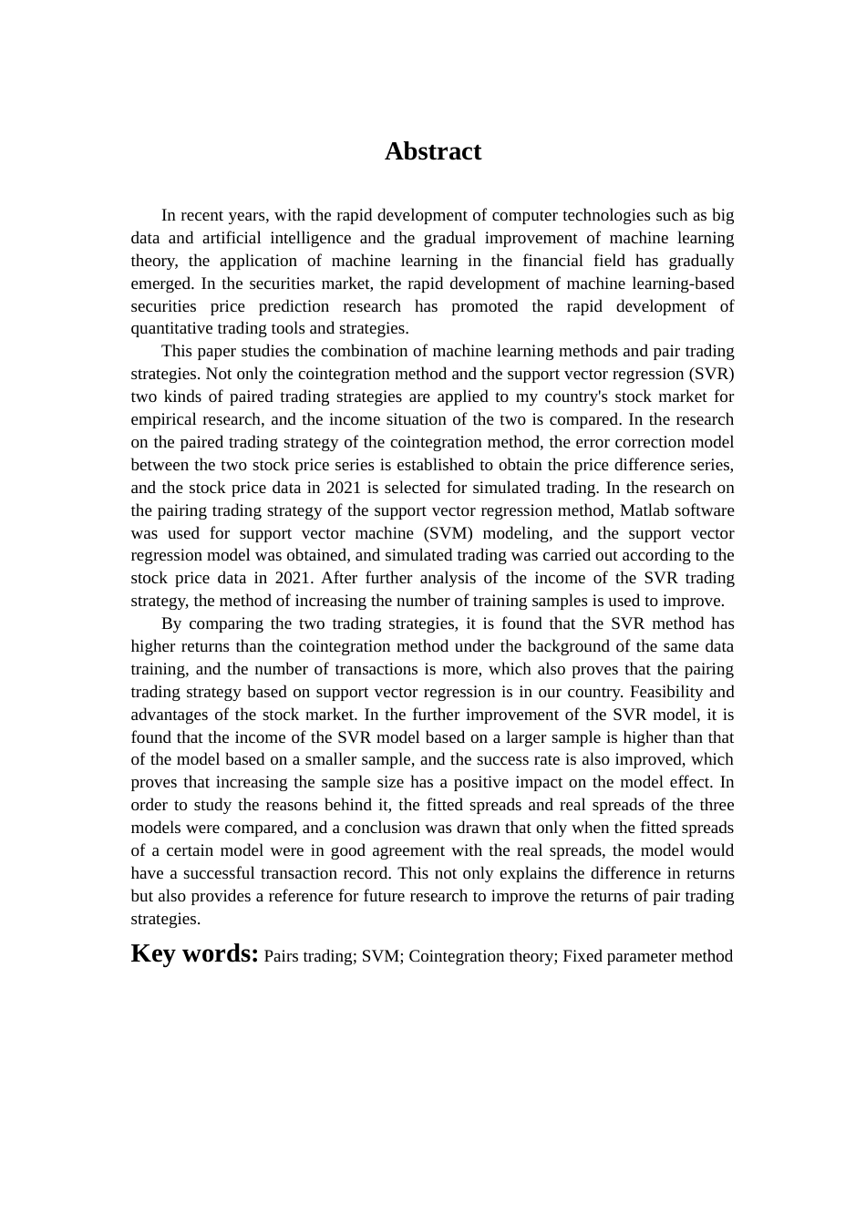 22年WP 基于支持向量机的银行股配对交易策略研究-约33535字符.docx_第5页