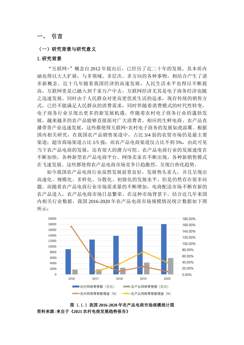 22年WP “互联网+”背景下农产品电商发展现状与对策研究-约26857字符.docx_第5页