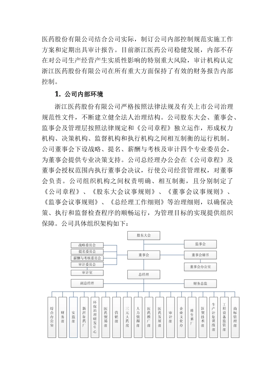 22年WP终稿 浙江医药股份有限公司内部控制的现状探析-约12267字符.docx_第6页