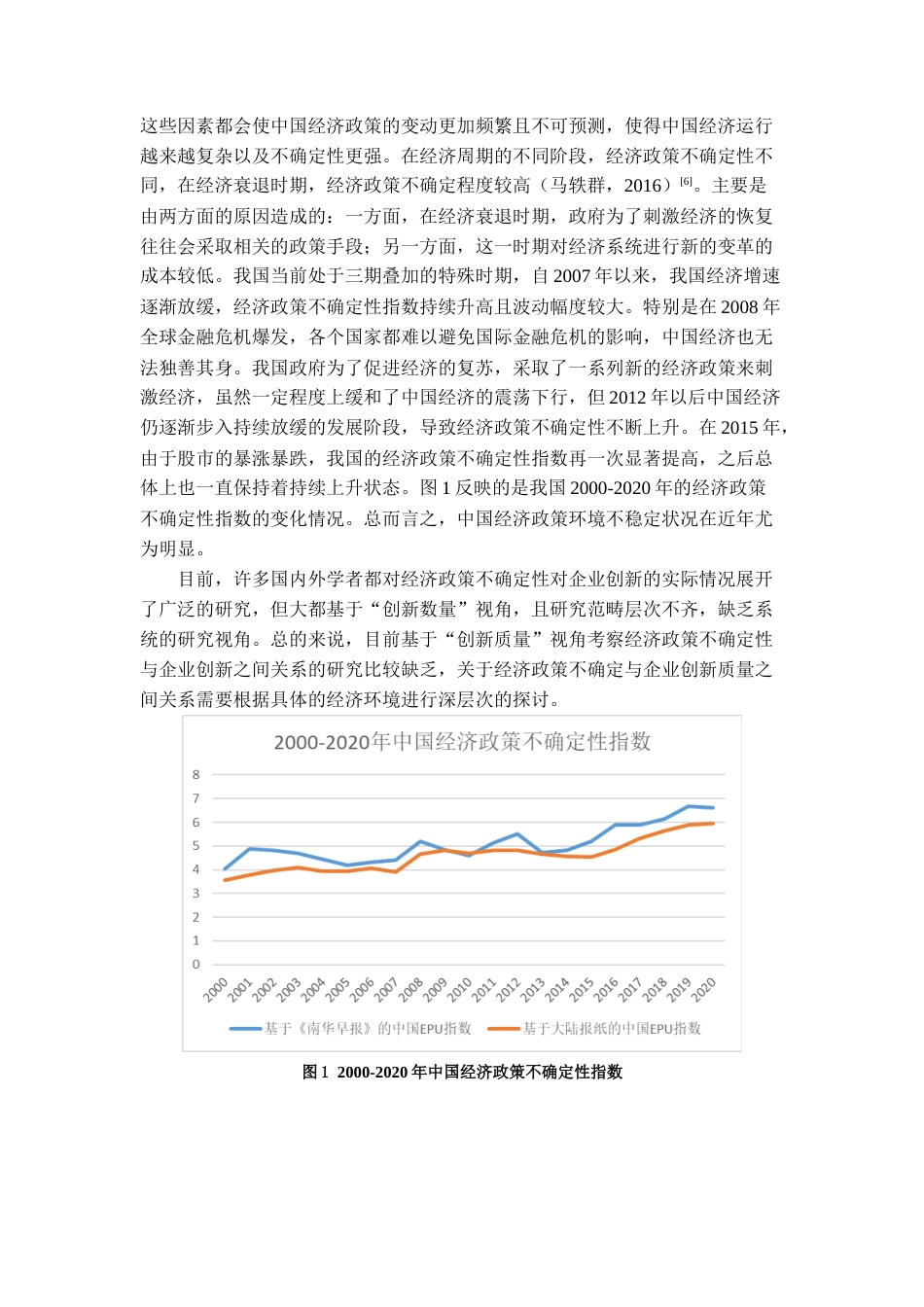22年WP 经济政策不确定性对企业创新质量的影响研究-约23862字符.docx_第2页