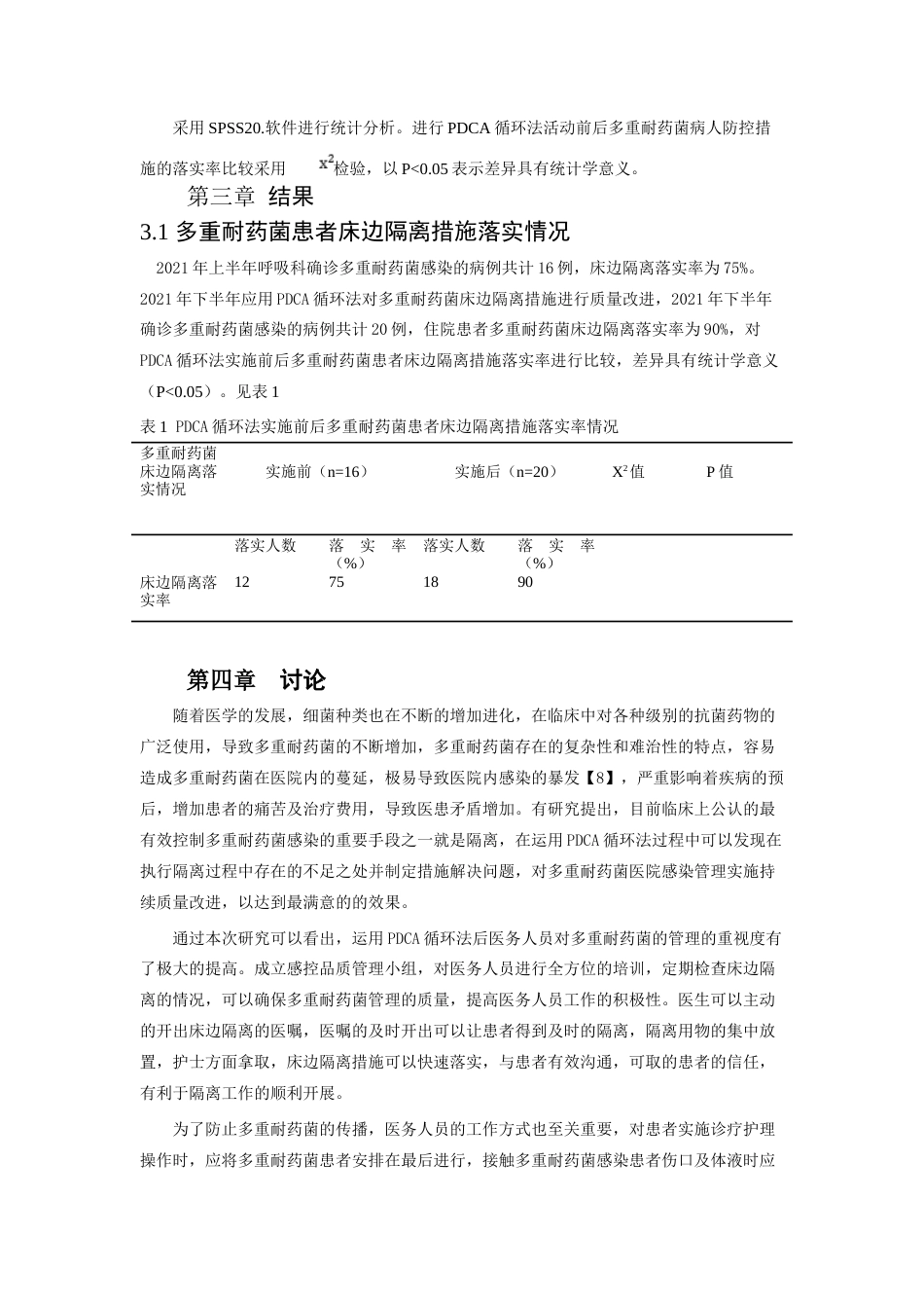 22年WP PDCA循环法在多重耐药菌患者床边隔离落实率中的应用效果-约6823字符.docx_第6页