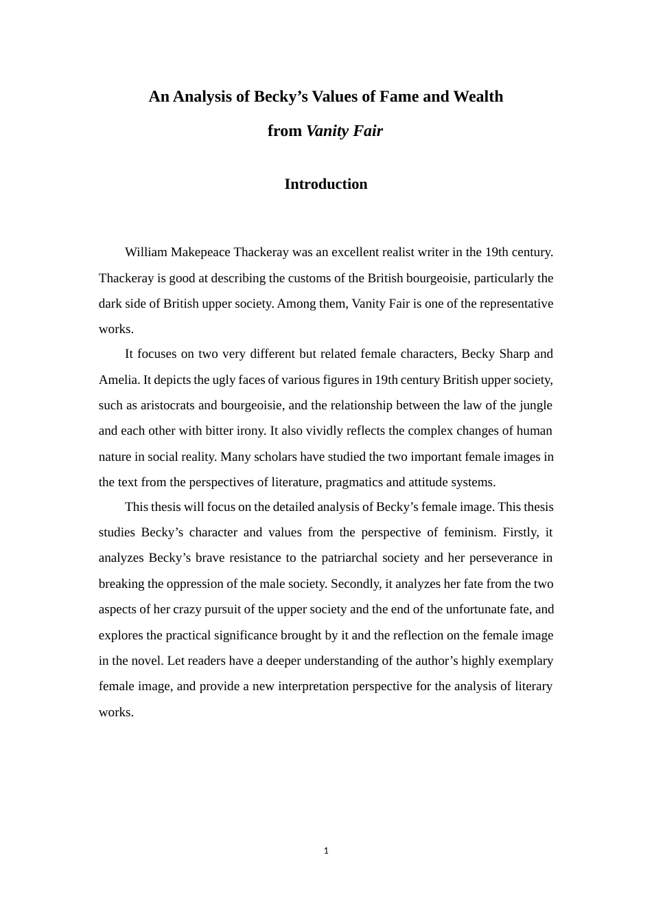 22年WP An Analysis of Becky’s Values of Fame and Wealth from Vanity Fair从《名利场》看蓓基的名利价值观-约26329字符.docx_第5页