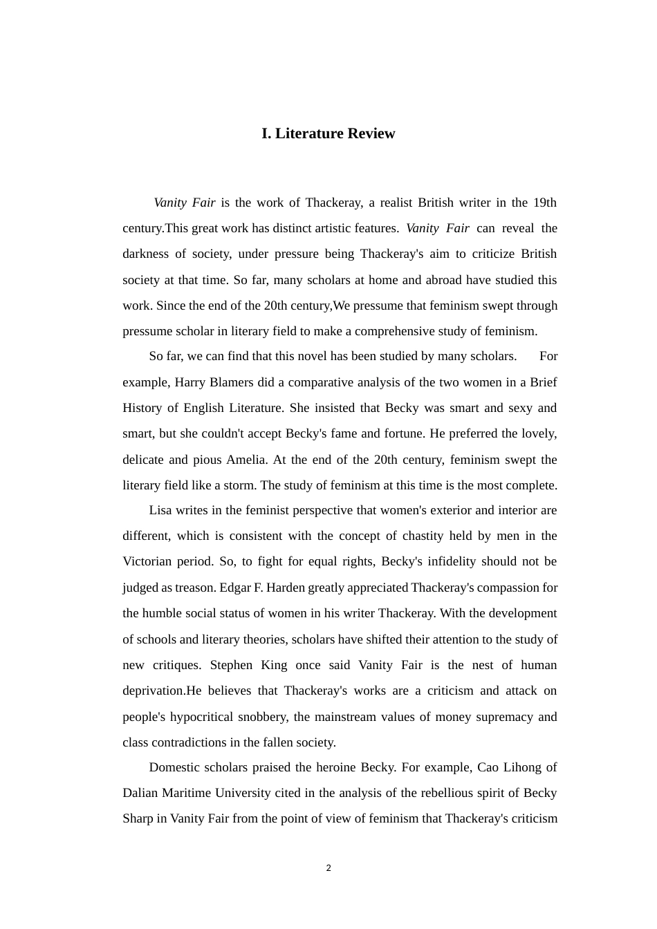 22年WP An Analysis of Becky’s Values of Fame and Wealth from Vanity Fair从《名利场》看蓓基的名利价值观-约26329字符.docx_第6页
