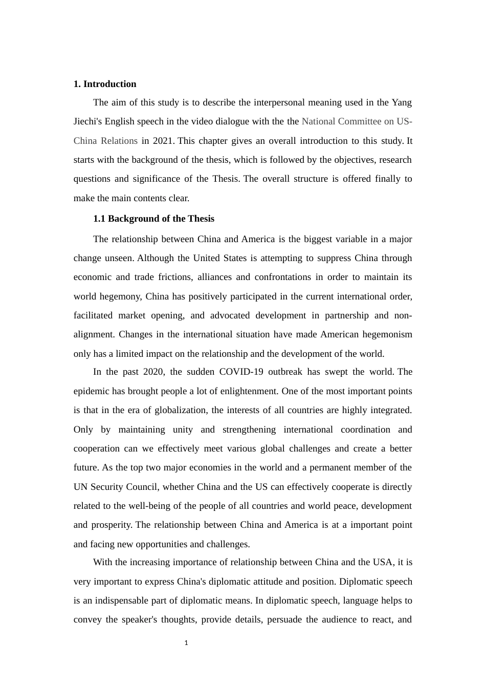 22年WP A Study on the Interpersonal Meaning of Yang Jiechi's English Speech in the Video Dialogue with the UCNSCR from the Perspective of Systemic Functional Grammar-约64517字符.docx_第4页