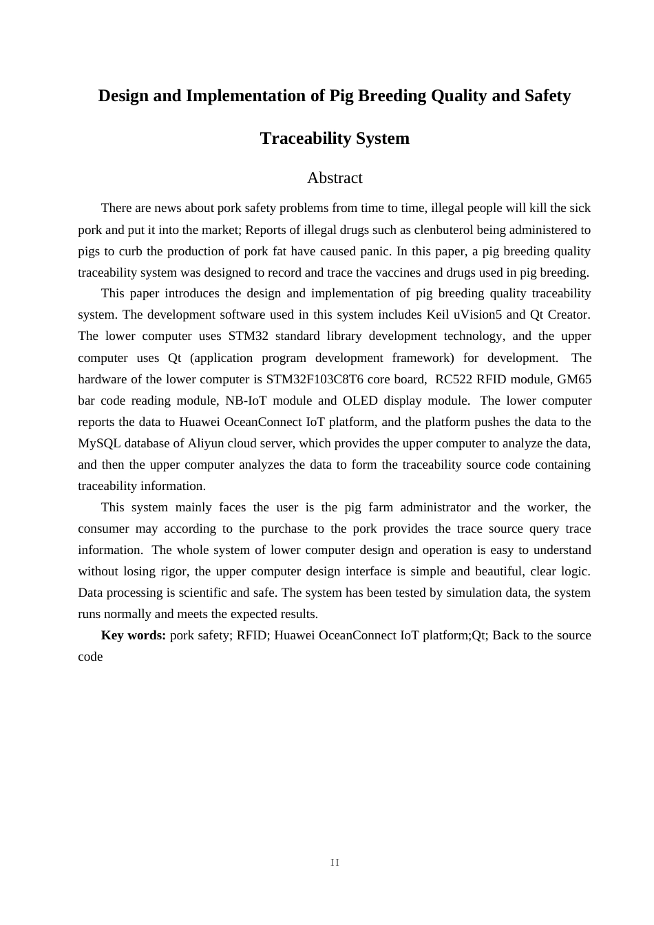 22年WP 生猪养殖质量安全追溯系统的设计与实现-约29588字符.docx_第2页