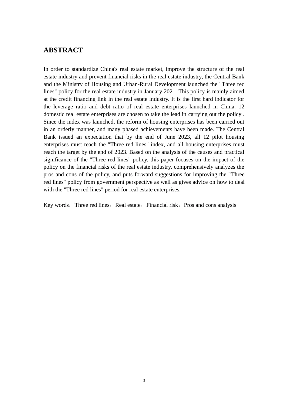 22年WP The influence of Three red lines policy on real estate financial risk-约71098字符.docx_第5页