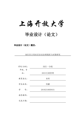 22年WP终稿 闵行区古美社区治安治理现状与对策研究(12-约13272字符.docx