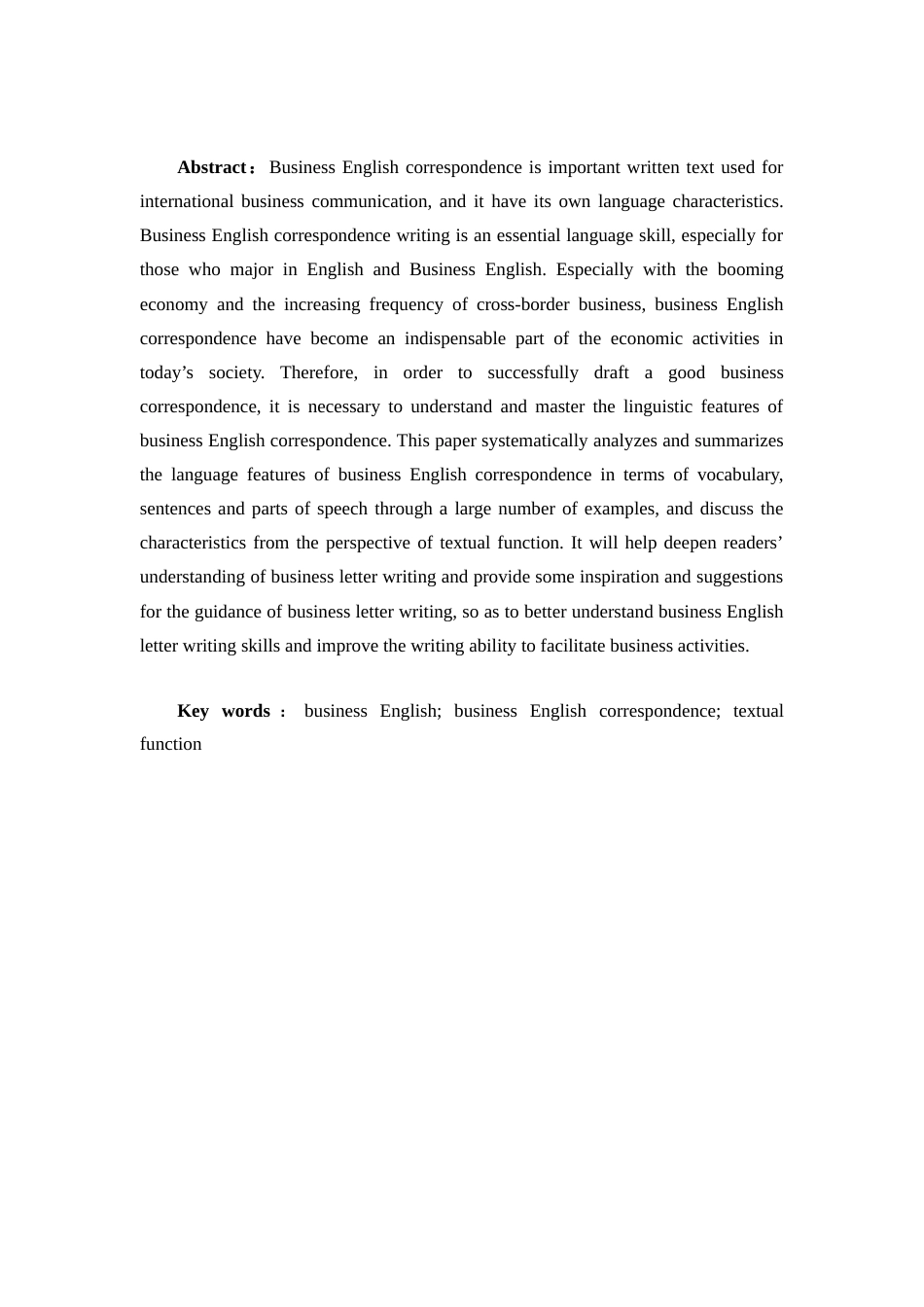 22年WP终稿 Research on Language Characteristics of Business English Correspondence from the Textual Function Perspective-约28047字符.docx_第2页