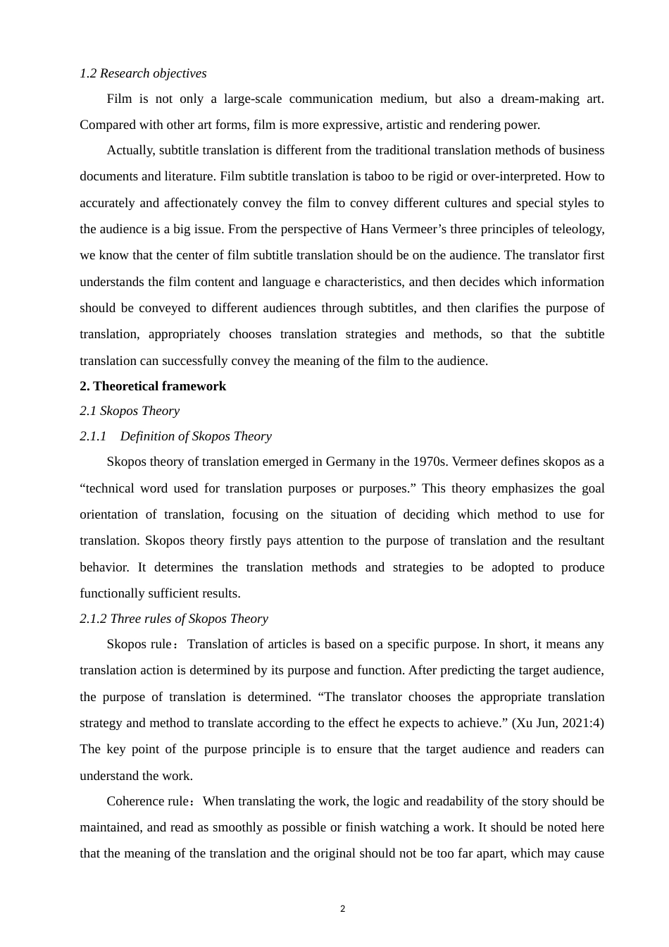 22年WP终稿 _On the translation technique of the English subtitle of the Chinese moive brotherhood of blades from the Prespective of Skopos Theory-约20841字符.docx_第2页