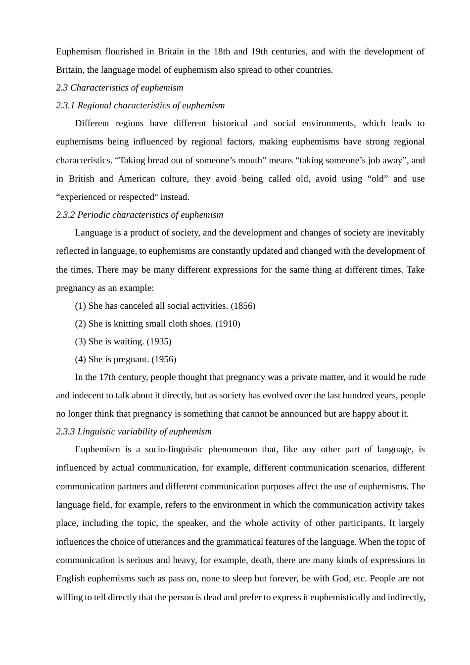 22年WP终稿 Rhetorical Features of English Euphemism and Factors Affecting its Development-约24974字符.docx_第3页