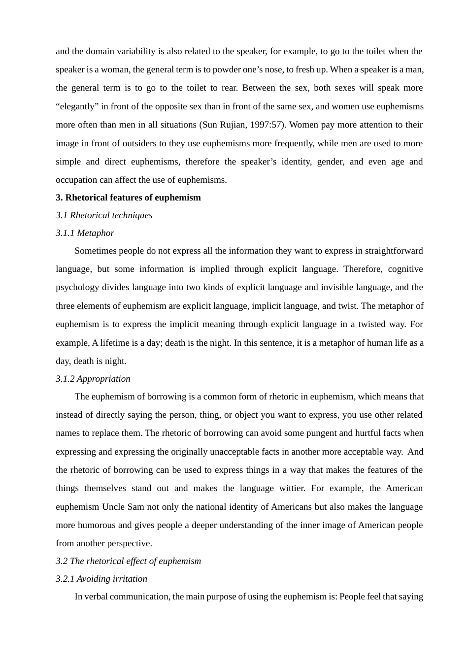 22年WP终稿 Rhetorical Features of English Euphemism and Factors Affecting its Development-约24974字符.docx_第4页