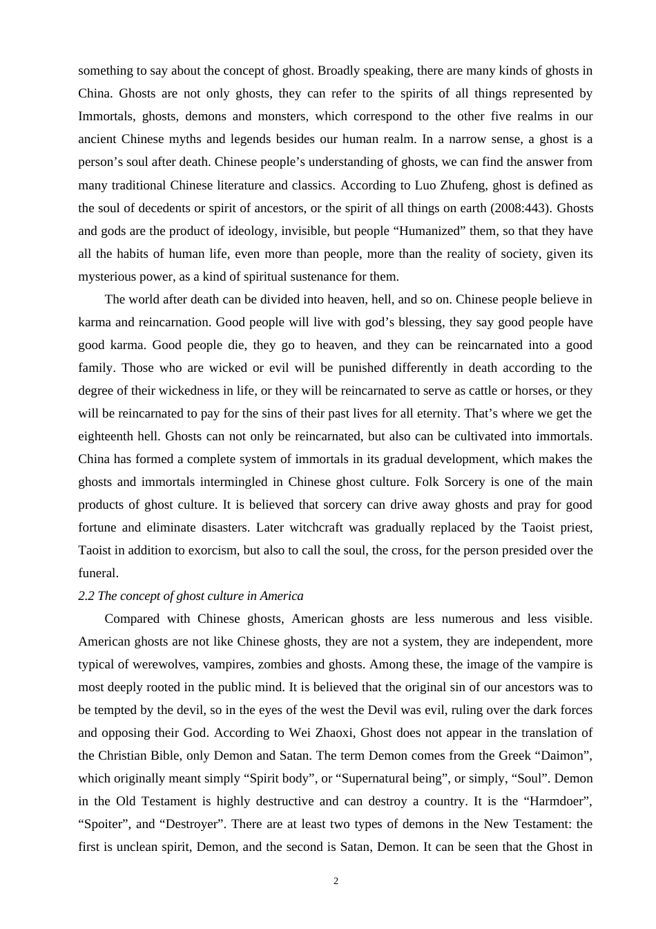 22年WP终稿 The Similarities and Differences of Ghost Between Chinese and American Cultures-约25523字符.docx_第2页