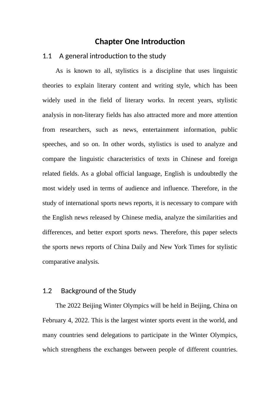 22年WP An Analysis of Stylistic Features of English Sports News in China and America——Taking China Daily and The New York Times as Examples-约40728字符.docx_第2页