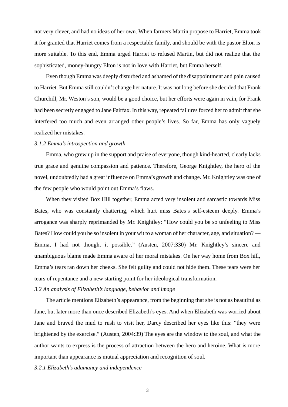 22年WP终稿 A Comparative Analysis of Characters in  Emma and Pride and Prejudice ---- Exemplified by Emma and Elizabeth-约23484字符.docx_第3页