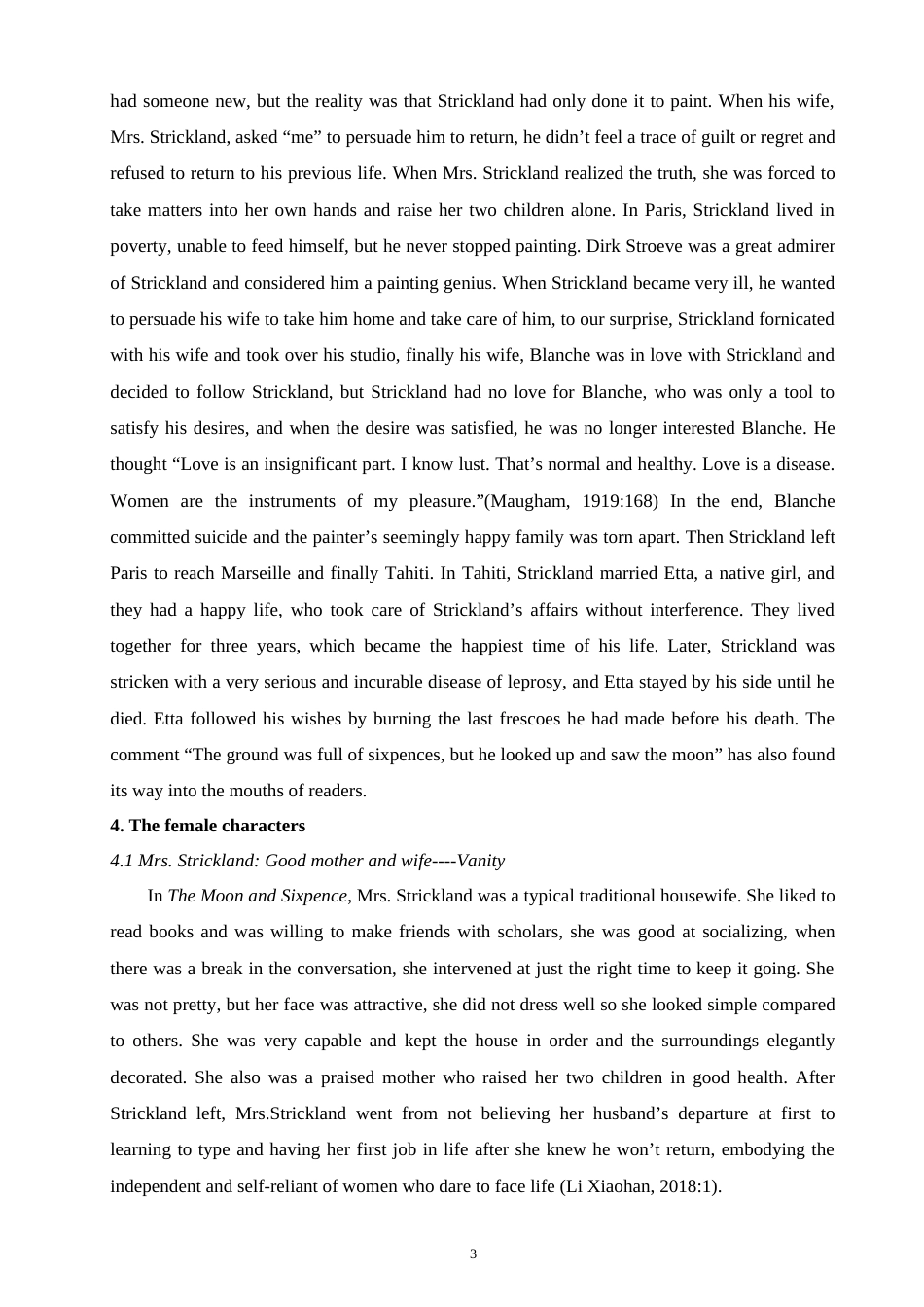 22年WP A Brief Analysis of Female Images in The Moon and Sixpence-约24518字符.docx_第3页