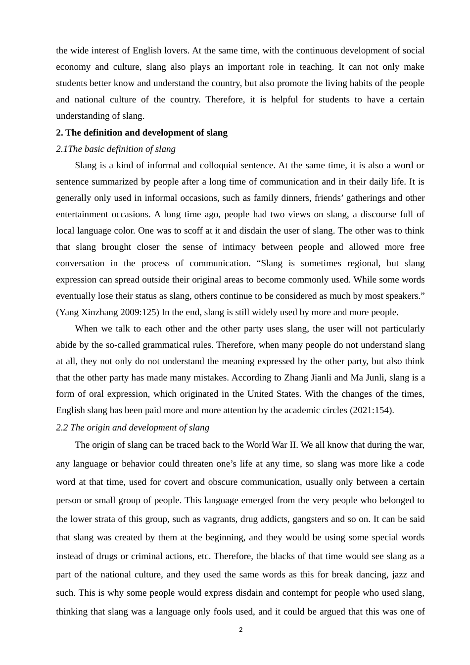 22年WP终稿 A Study of English Slang Teaching in College English Class-约22673字符.docx_第2页