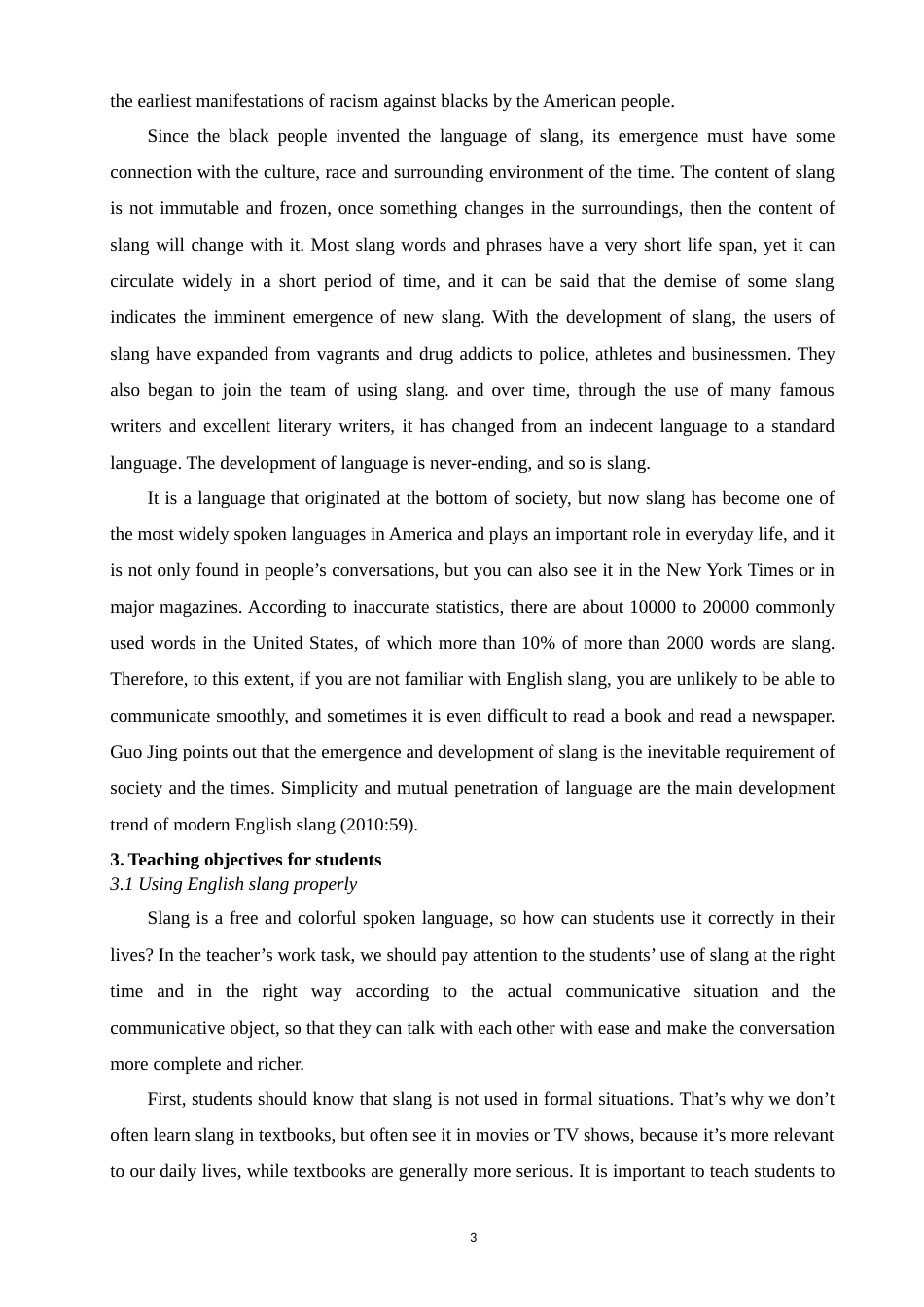 22年WP终稿 A Study of English Slang Teaching in College English Class-约22673字符.docx_第3页