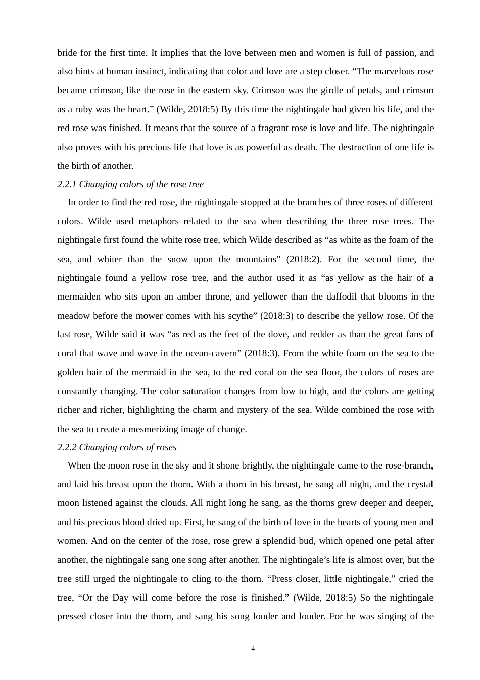 22年WP终稿 On Wilde’s Aesthetic View----Based on the Color Image of the Nightingale and the Rose-约25934字符.docx_第4页