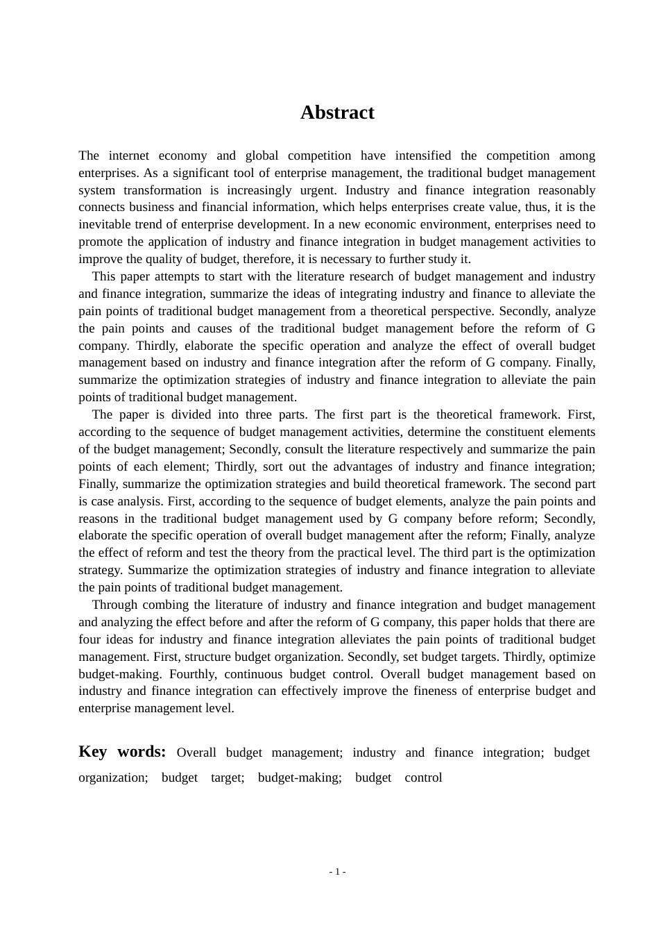 22年WP 吕玉洁_G公司全面预算管理的优化策略研究： 基于业财融合视角的分析-约21581字符.docx_第3页