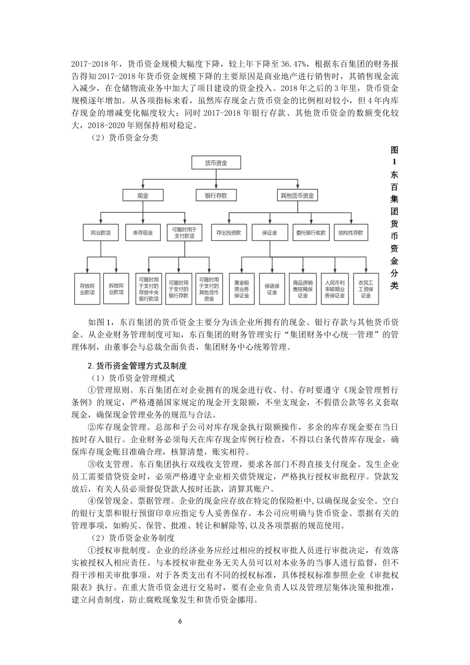 22年WP 企业货币资金管理存在的问题及建议分析-约13624字符.docx_第6页