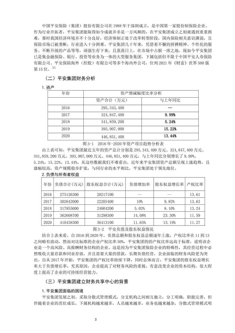 22年WP 中国平安集团财务共享服务的实施与效果评价-约13598字符.docx_第5页