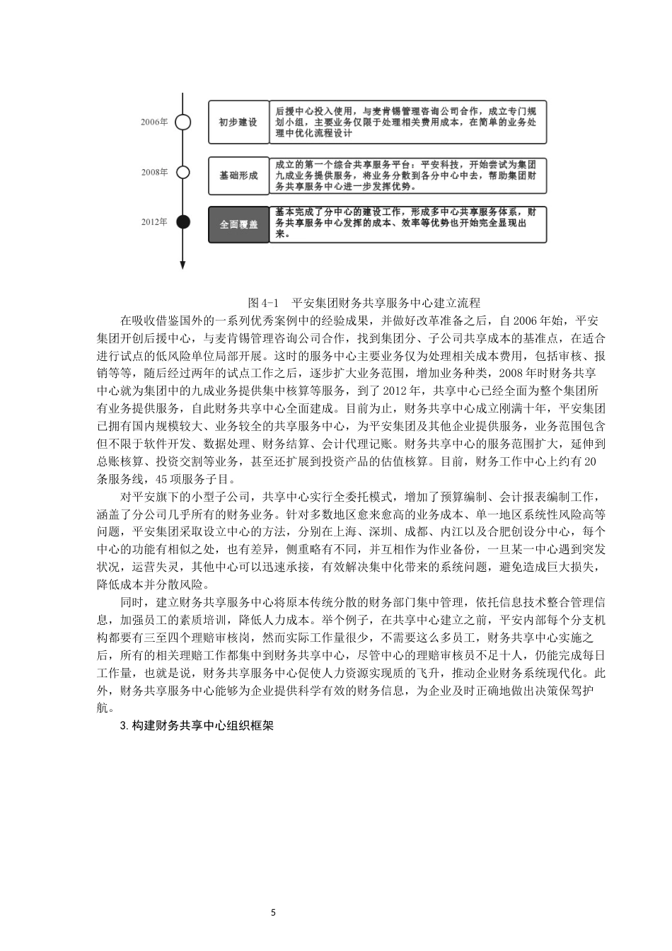 22年WP 中国平安集团财务共享服务的实施与效果评价-约13598字符.docx_第7页
