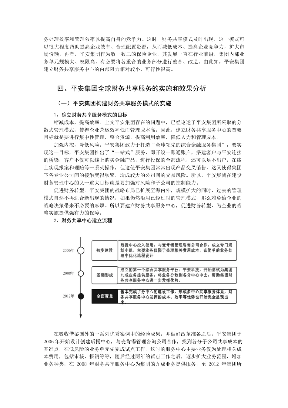 22年WP终稿 中国平安集团财务共享服务的实施与效果评价-约13634字符.docx_第6页