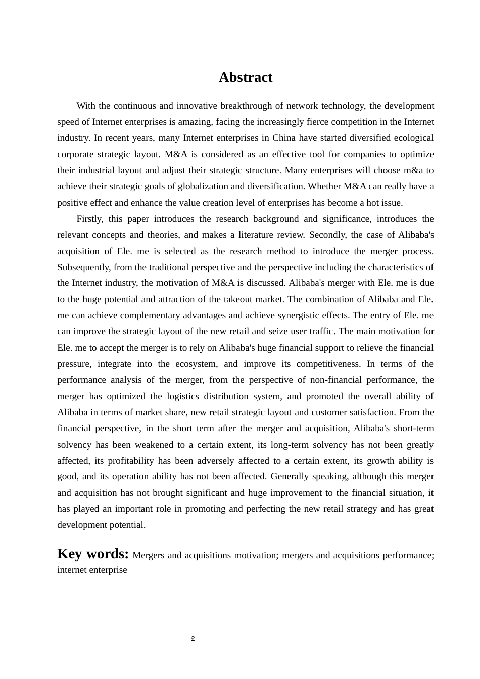 22年WP 互联网企业并购动因及绩效研究-约16995字符.docx_第2页
