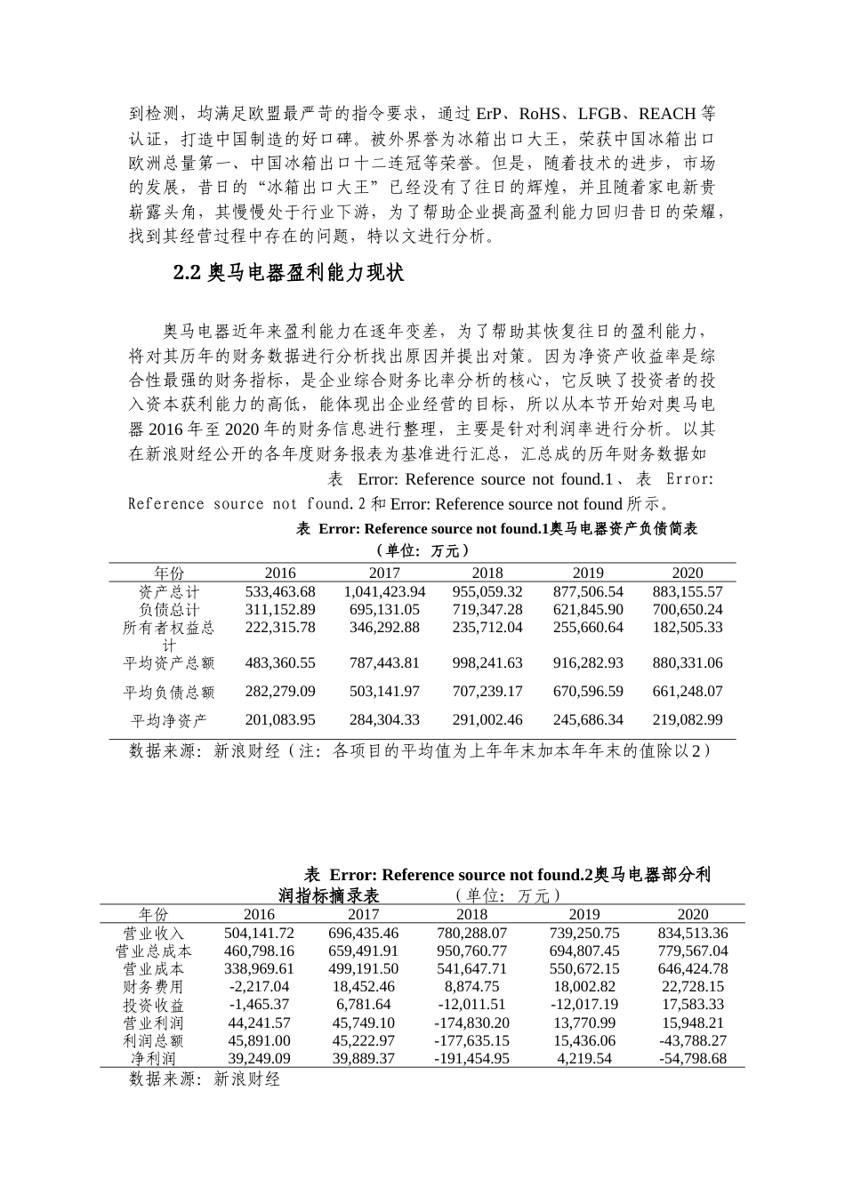 22年WP 广东奥马电器股份公司盈利能力分析-约15891字符.docx_第5页