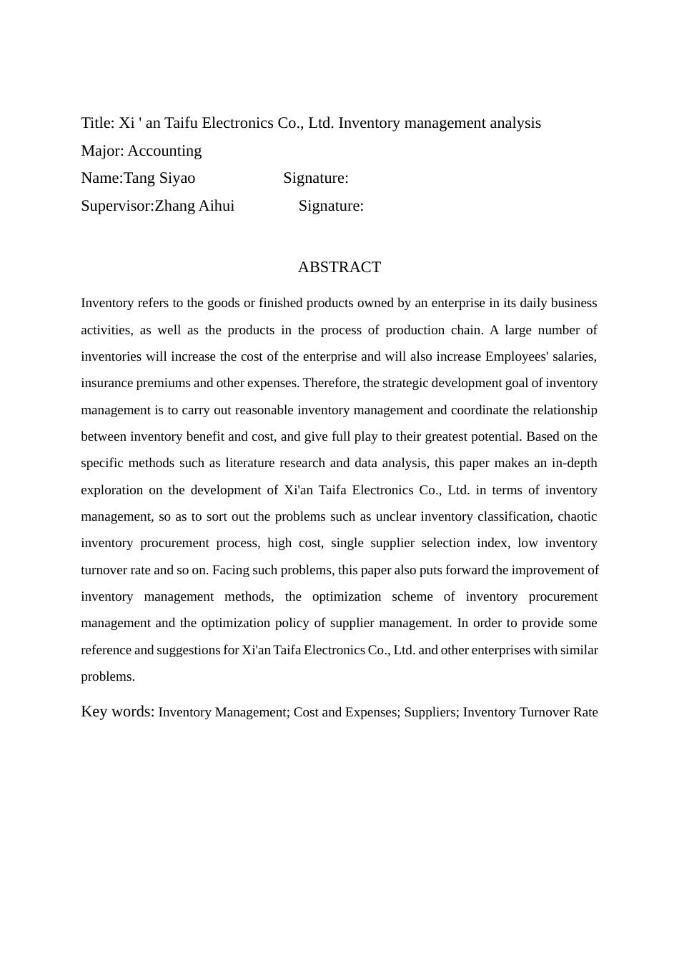 22年WP 西安泰发电子有限公司存货管理分析-约14772字符.docx_第4页