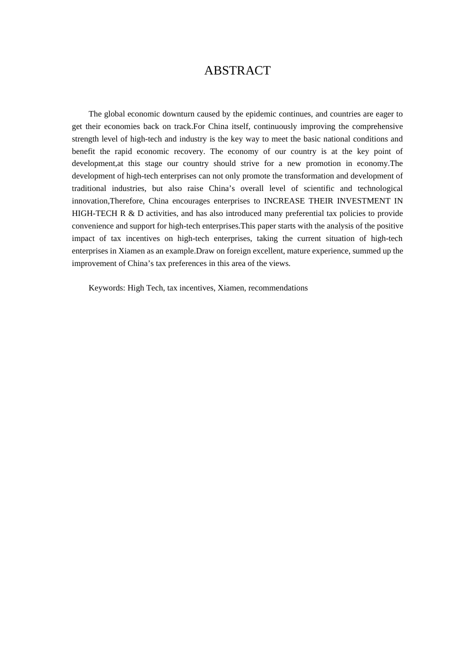 22年WP 高新技术企业的税收优惠政策研究 ——以厦门市企业为例-约11049字符.docx_第2页