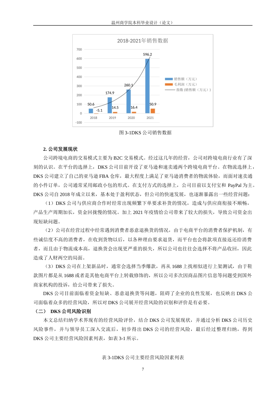 22年WP 浙江迪凯士贸易有限公司跨境电商经营风险评价研究-约27380字符.docx_第7页
