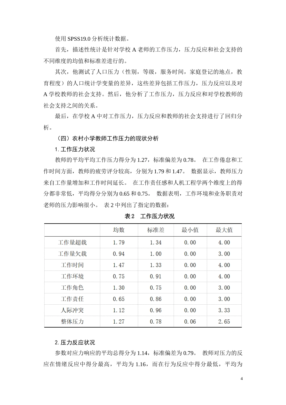 22年WP 何莹莹_农村小学教师压力研究-约9044字符.docx_第4页