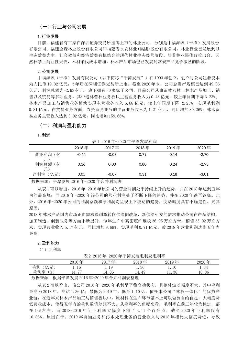 22年WP 福建省林业上市公司利润质量分析 －以中福海峡（平潭）发展股份有限公司为例-约17373字符.docx_第5页