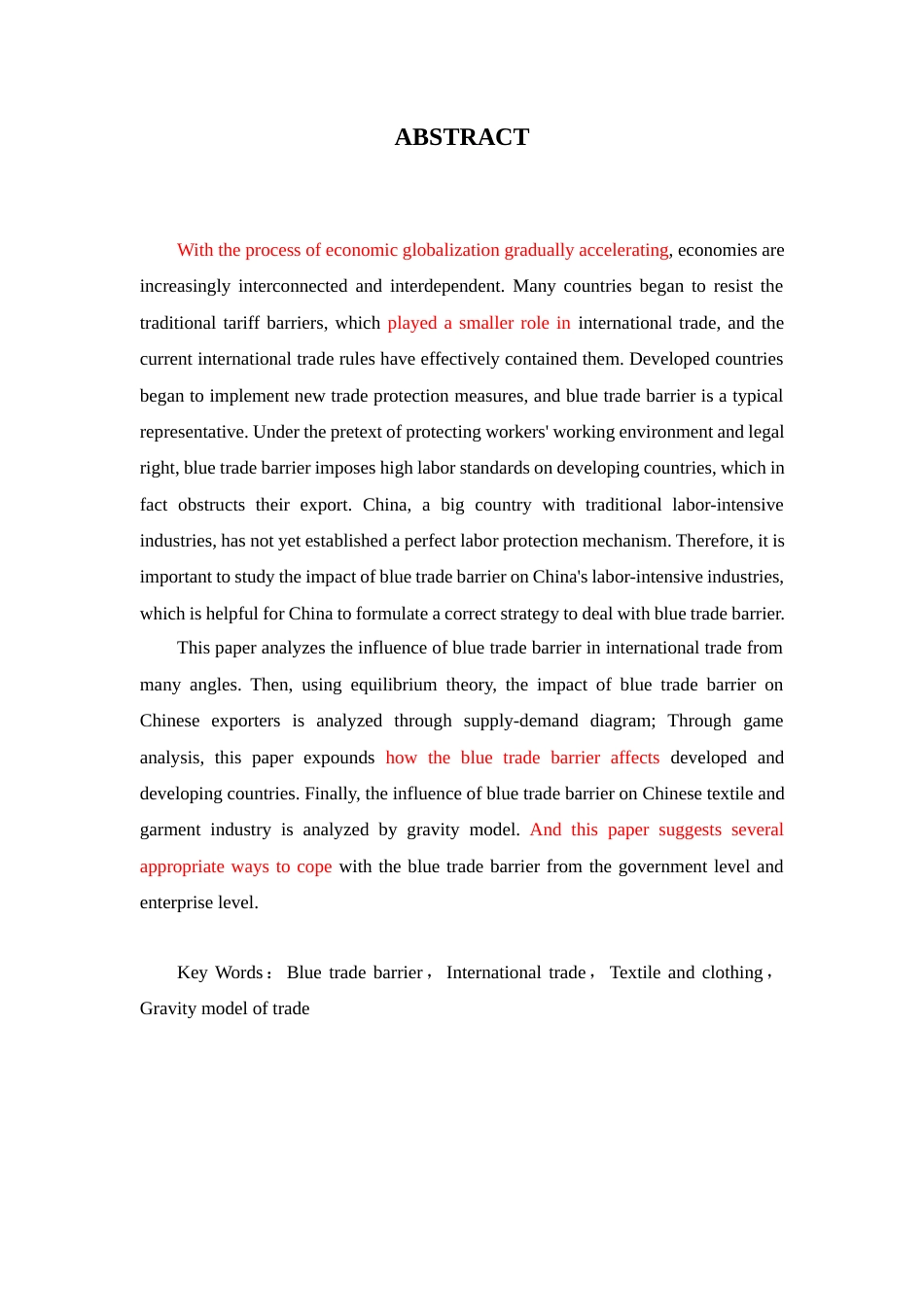 22年WP 蓝色贸易壁垒对我国国际贸易的影响及对策分析——以纺织品服装行业为例-约13978字符.docx_第2页