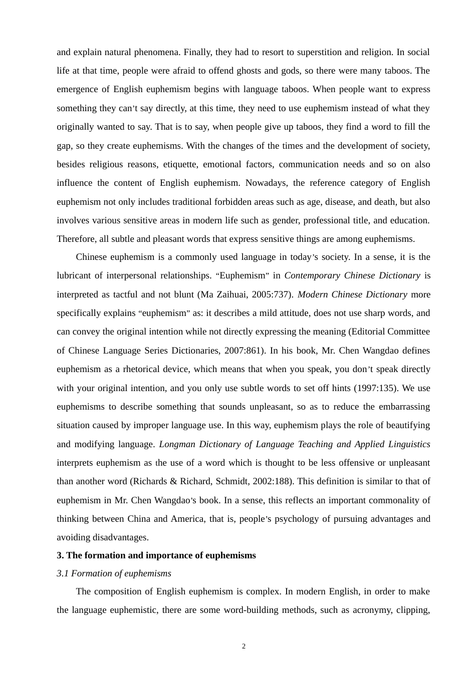 22年WP终稿 A Comparative Study on Euphemism Between Chinese and English----Taking Home with Kids and Good Luck Charlie as examples-约25881字符.docx_第2页