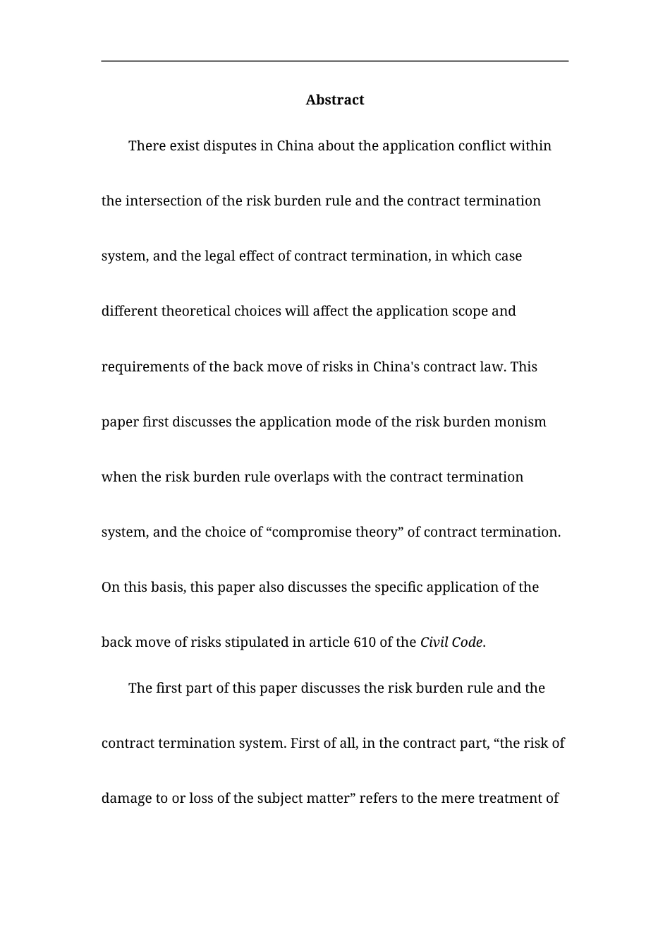 22年WP 合同解除中的风险回跳问题 ——兼论《民法典》第610条的适用-约16493字符.docx_第3页