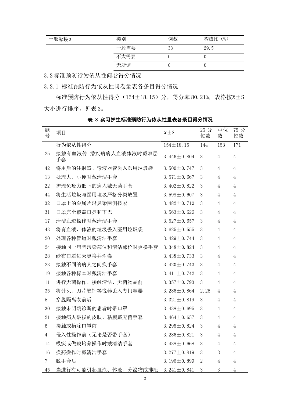 22年WP 本科实习护生依从标准预防的认知现况分析-约9134字符.docx_第3页