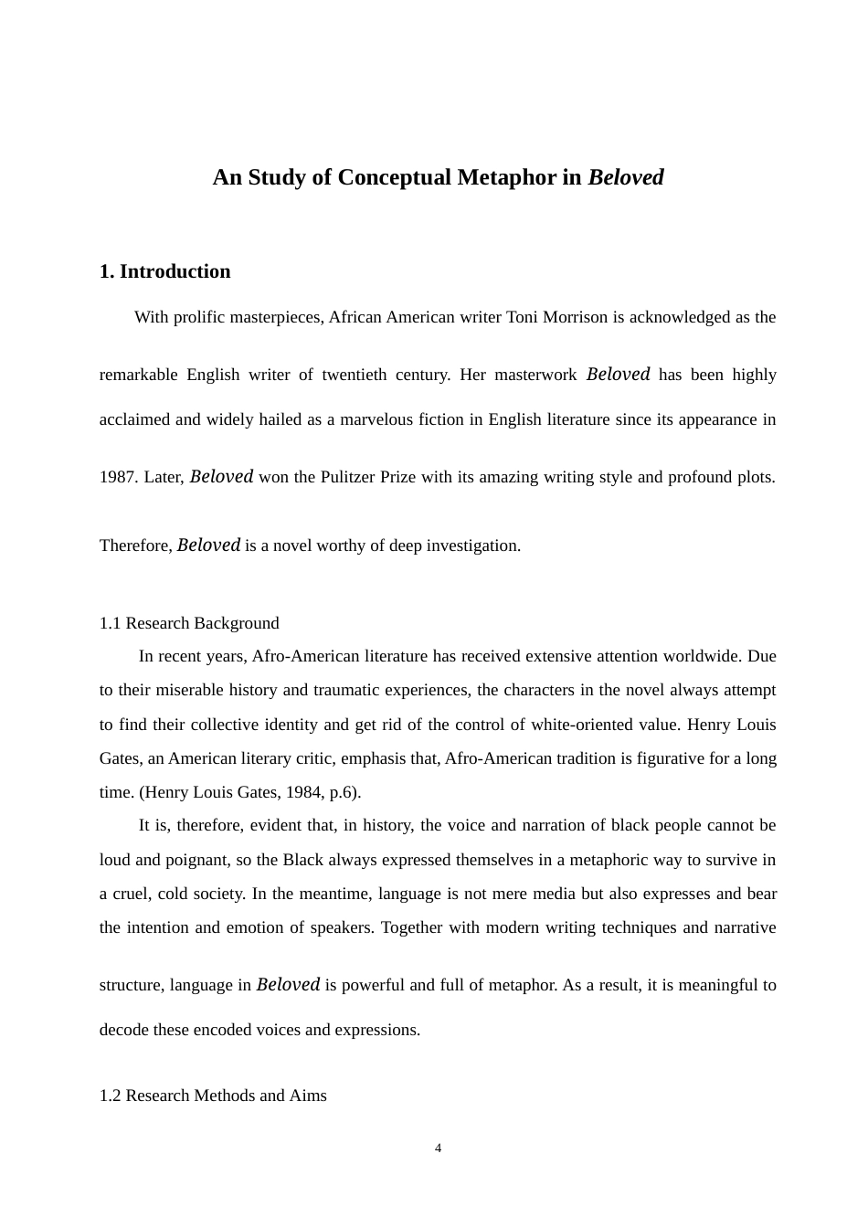 22年WP 概念隐喻理论视域下《宠儿》的研究-约27767字符.docx_第4页