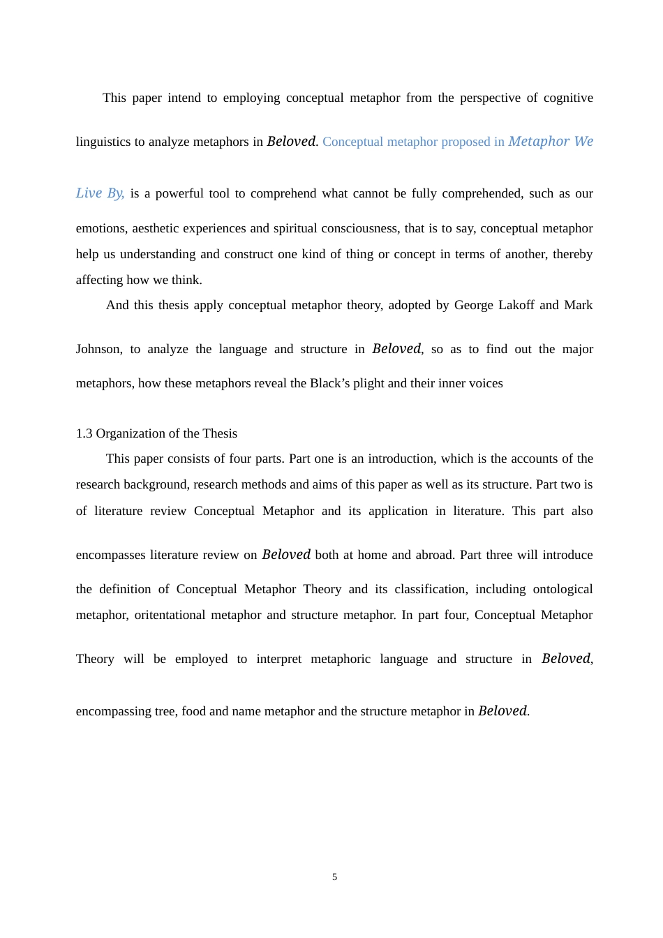 22年WP 概念隐喻理论视域下《宠儿》的研究-约27767字符.docx_第5页